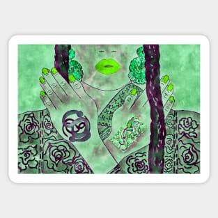 Mayan Green Jade Model No. 1 Sticker